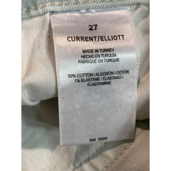 Current/Elliott Relaxed Boyfriend Jeans 27 Light Wash Cuffed Cotton Blend NWT - Picture 5 of 7